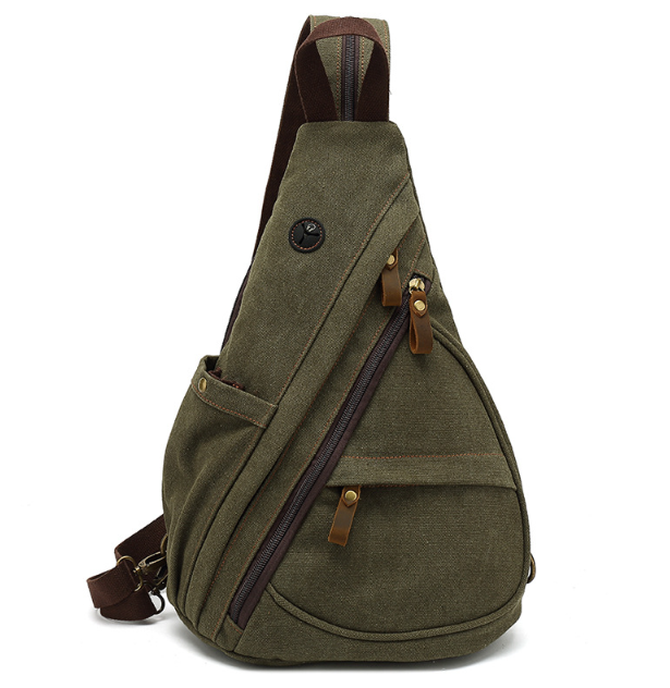 Men Canvas Chest Bag Large Capacity Multifunctional Backpacks