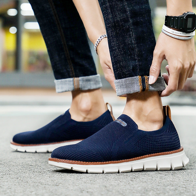 Men's Large Size Knit Oxford  Walking Shoes