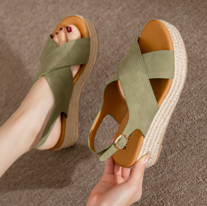 Tiosebon Fashion Flatform Wedge Casual Sandal