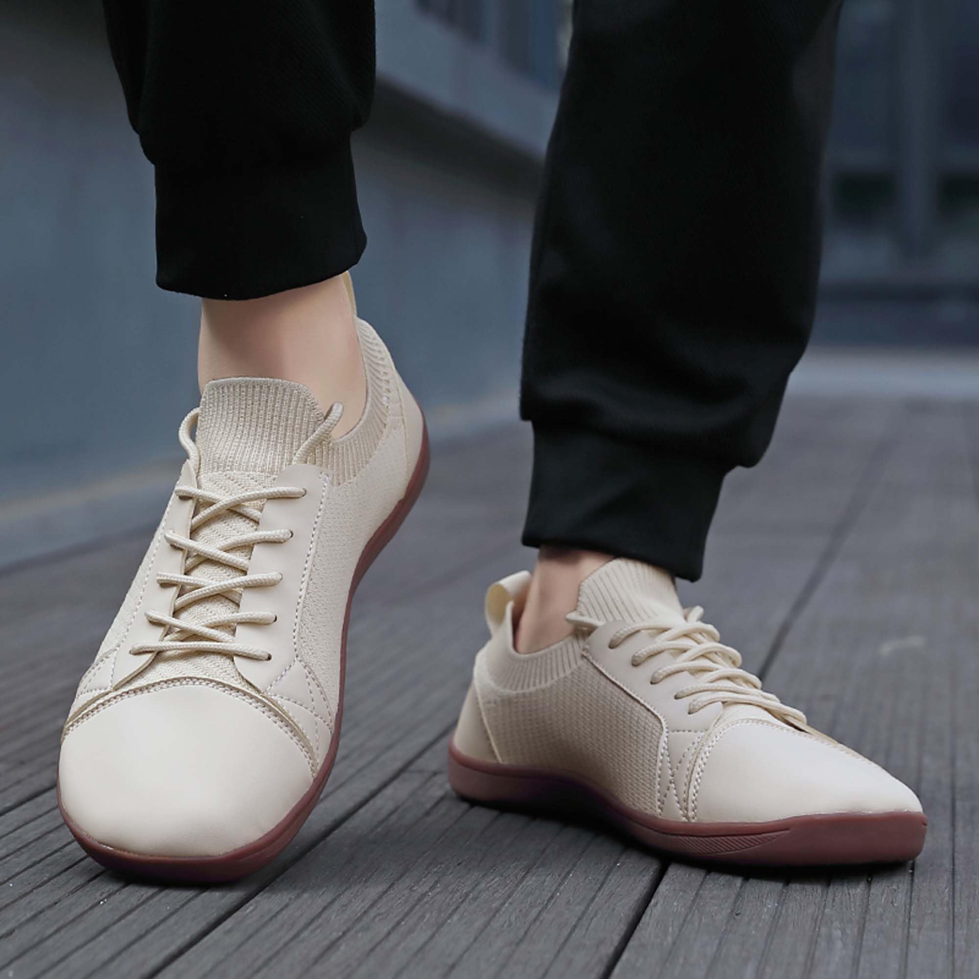 Tiosebon Men's Wide Version Barefoot  Sneakers