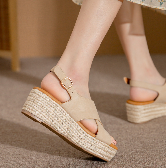 Tiosebon Fashion Flatform Wedge Casual Sandal
