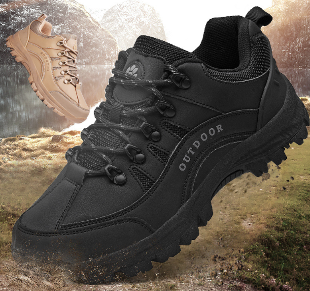 Tiosebon Men's Outdoor Hiking  Shoes-Black