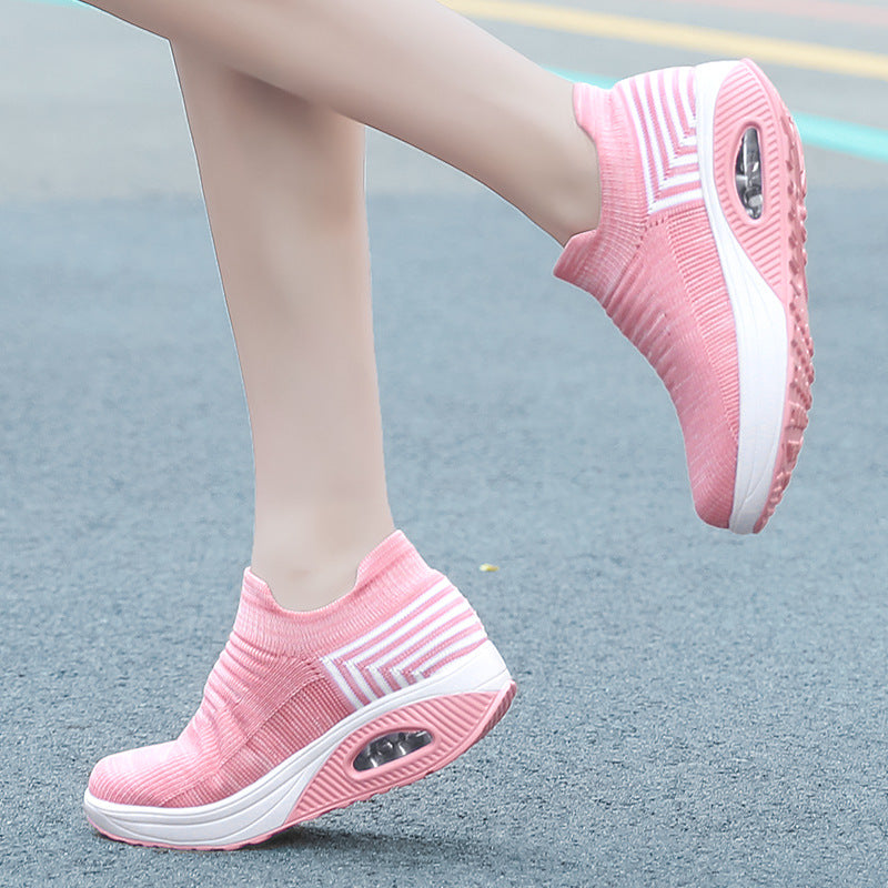 Tiosebon Women's  Knitted Cushion Sneakers