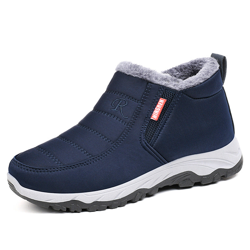 Tiosebon Women's Fuzzy Anti-Slip Boots-Navy