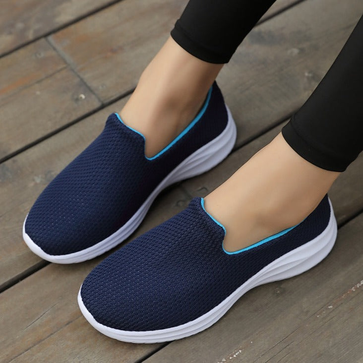 Tiosebon Travel Comfort Walking Shoes-Blue