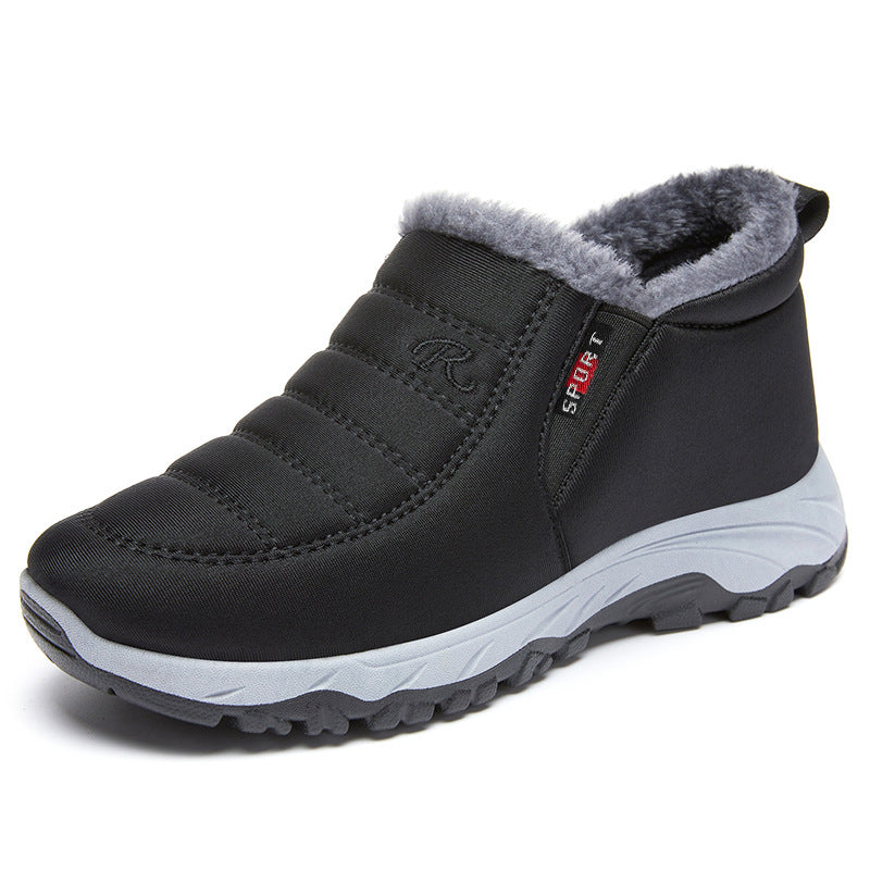 Tiosebon Women's Fuzzy Anti-Slip Boots-Black