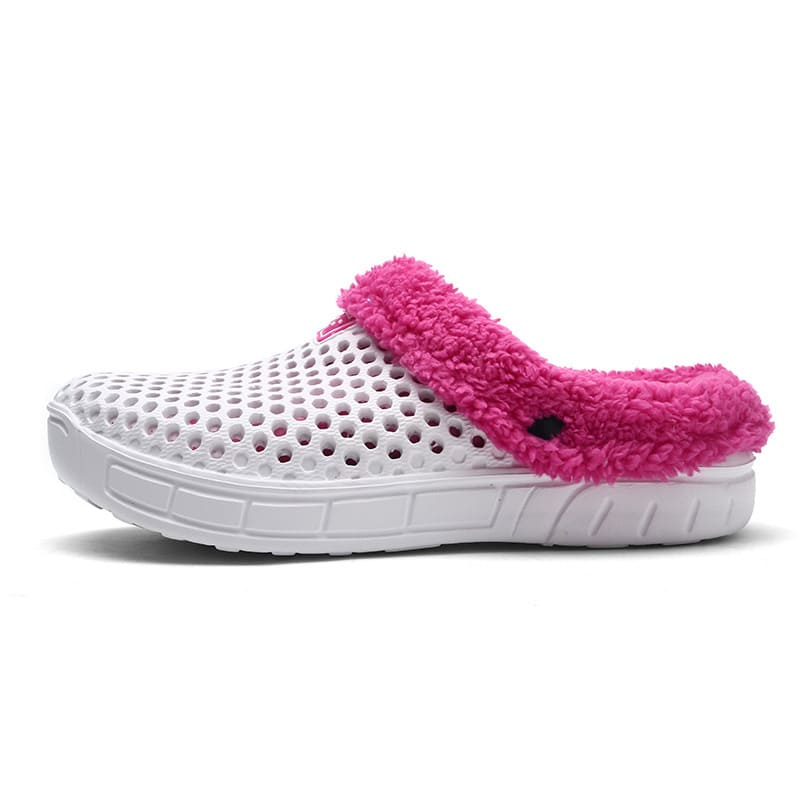 Tiosebon Unisex  Winter Fuzzy Slippers-Rose