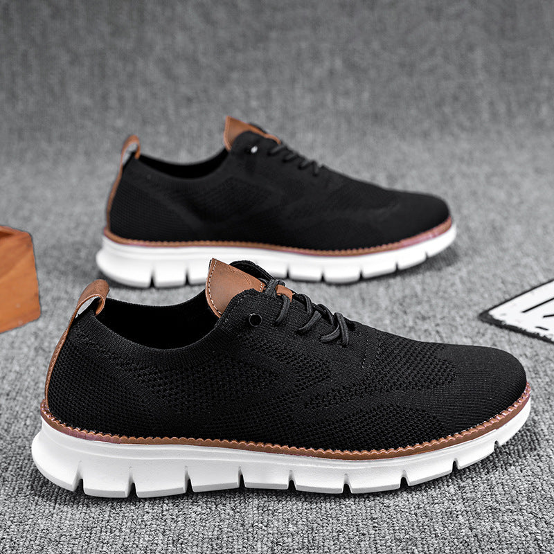 Men's Large Size Knit Oxford  Walking Shoes