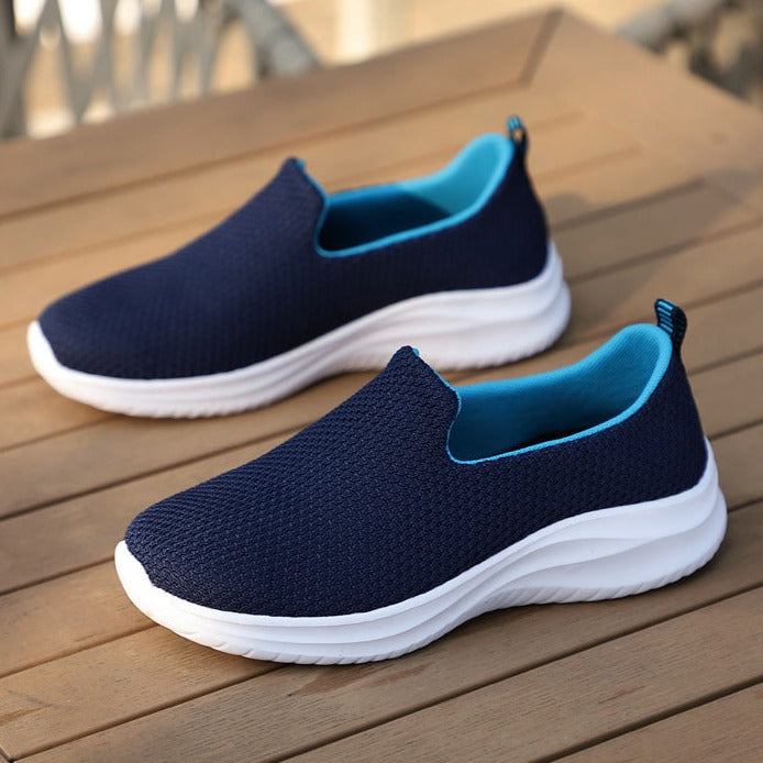 Tiosebon Travel Comfort Walking Shoes-Blue