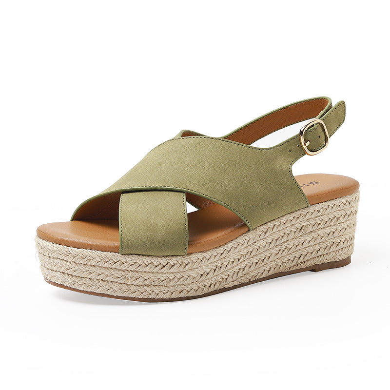 Tiosebon Fashion Flatform Wedge Casual Sandal