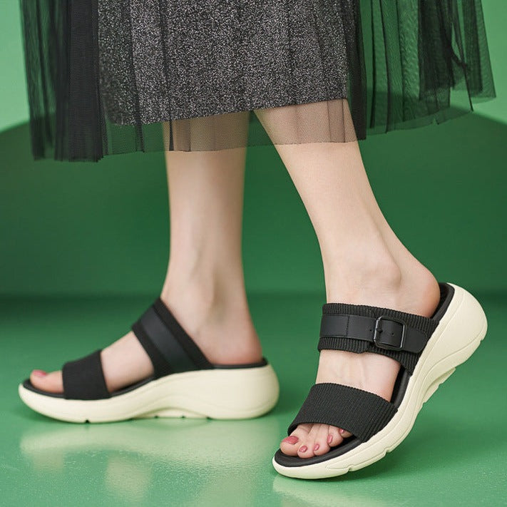 Tiosebon Lightweight Non-slip Sports Sandals-Black