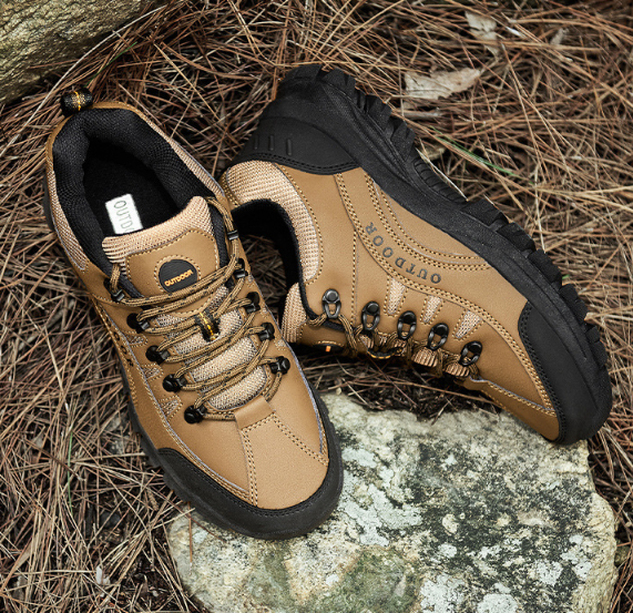 Tiosebon Men's Outdoor Hiking  Shoes-Brown