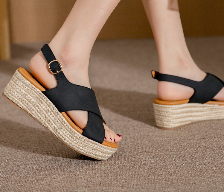 Tiosebon Fashion Flatform Wedge Casual Sandal