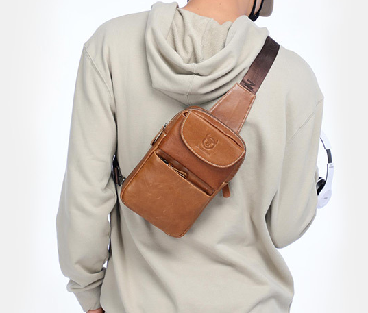 Genuine Leather Fashion Chest Bag（Buy 2 Save 8%,Automatic）