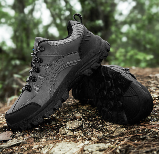 Tiosebon Men's Outdoor Hiking  Shoes-Gray