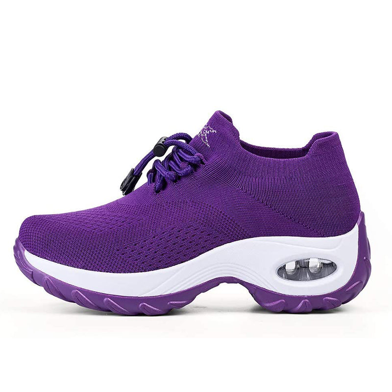 Lace Up Sock Walking Shoes
