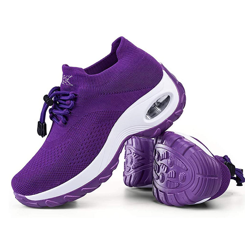 Lace Up Sock Walking Shoes
