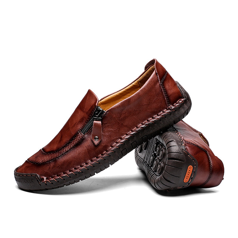 Soft Hand Stitching Side Zipper Oxfords