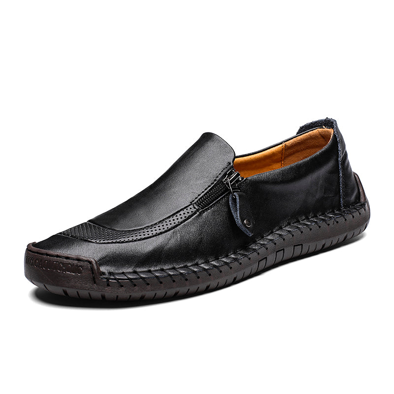 Soft Hand Stitching Side Zipper Oxfords