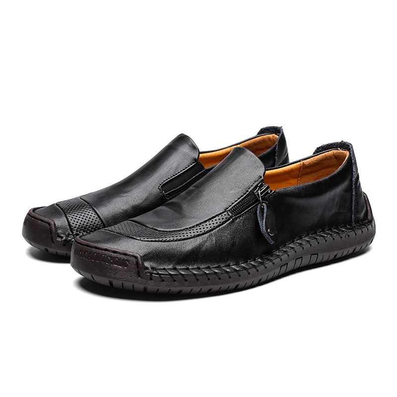 Soft Hand Stitching Side Zipper Oxfords