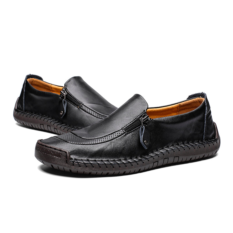 Soft Hand Stitching Side Zipper Oxfords