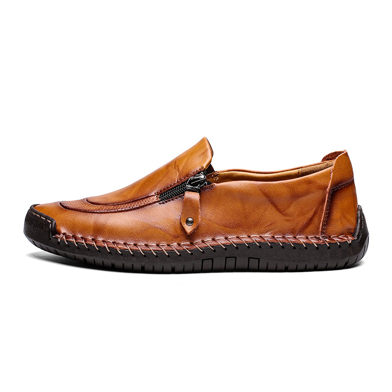 Soft Hand Stitching Side Zipper Oxfords