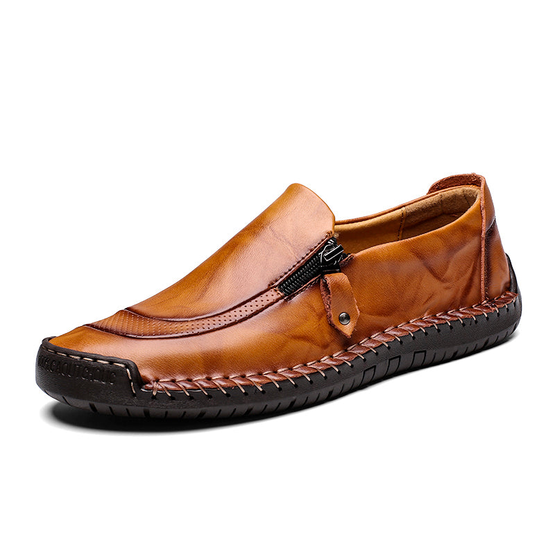 Soft Hand Stitching Side Zipper Oxfords