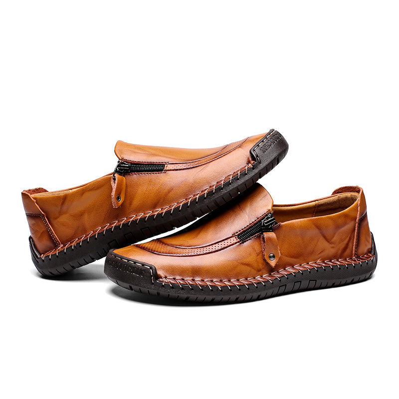 Soft Hand Stitching Side Zipper Oxfords