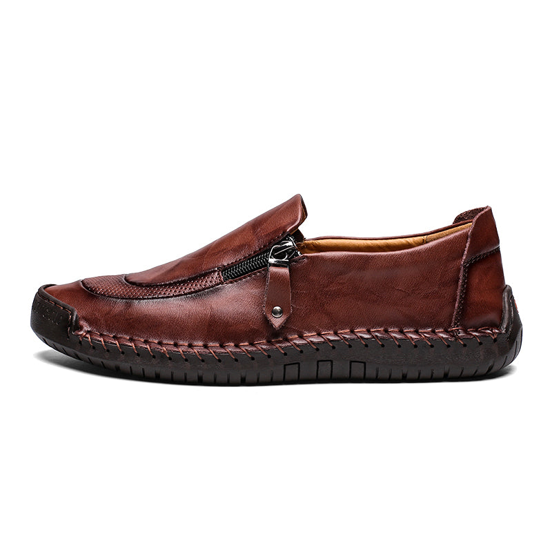 Soft Hand Stitching Side Zipper Oxfords