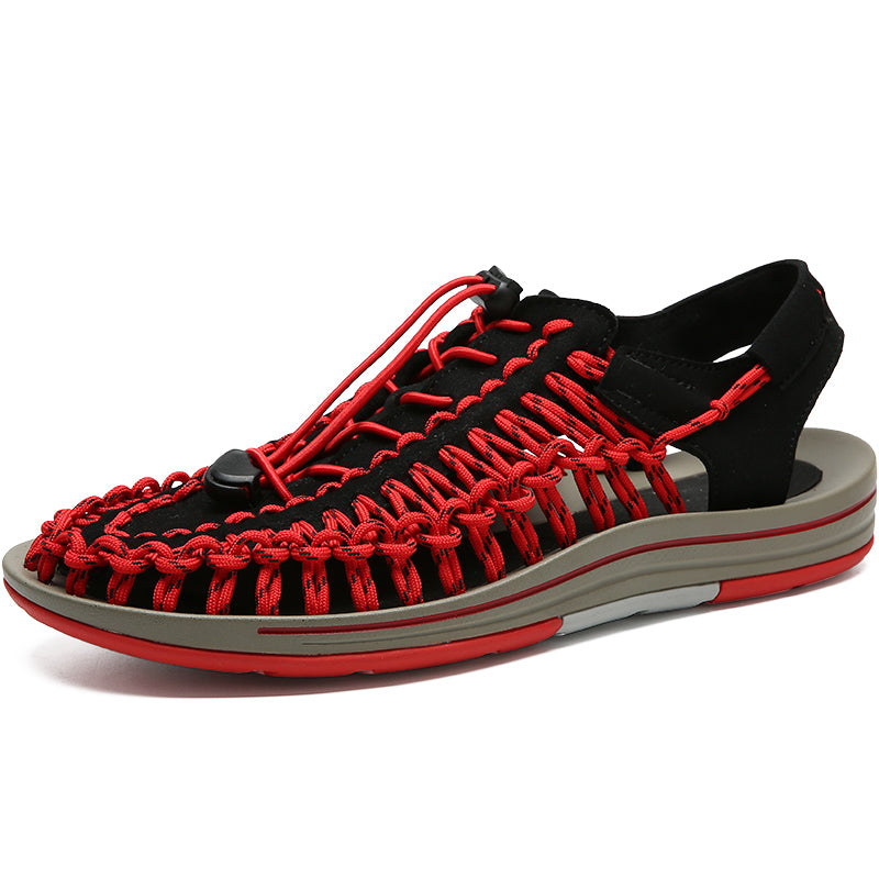 Men's Summer Woven Lace-up Sandals