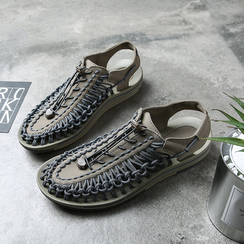 Men's Summer Woven Lace-up Sandals