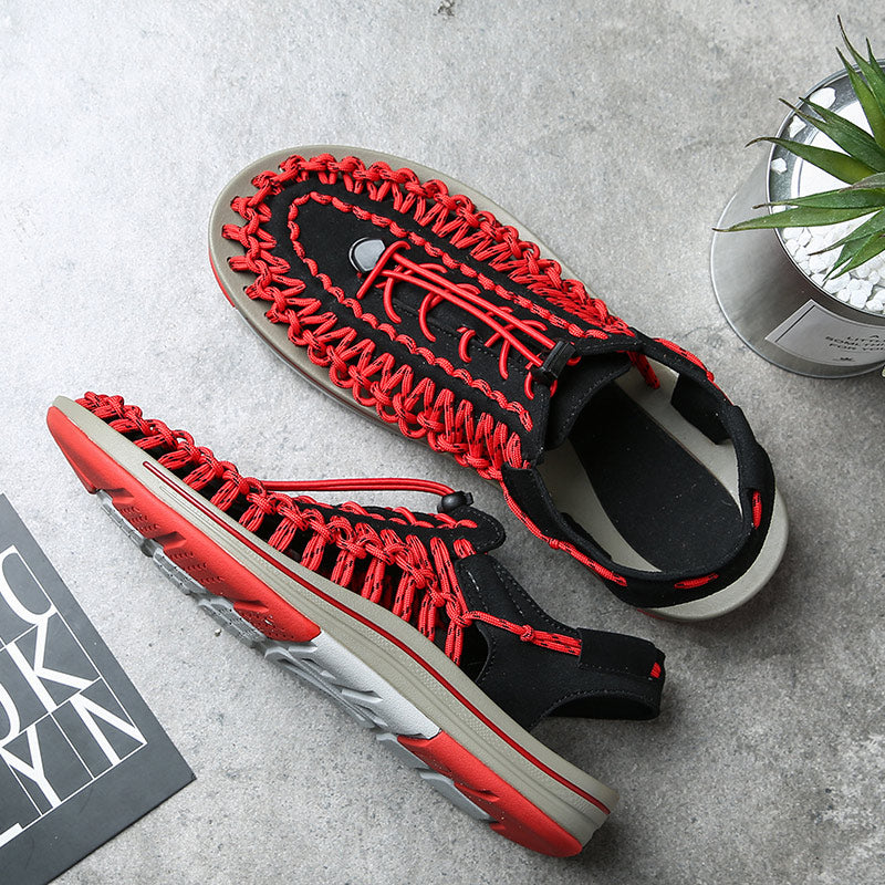 Men's Summer Woven Lace-up Sandals