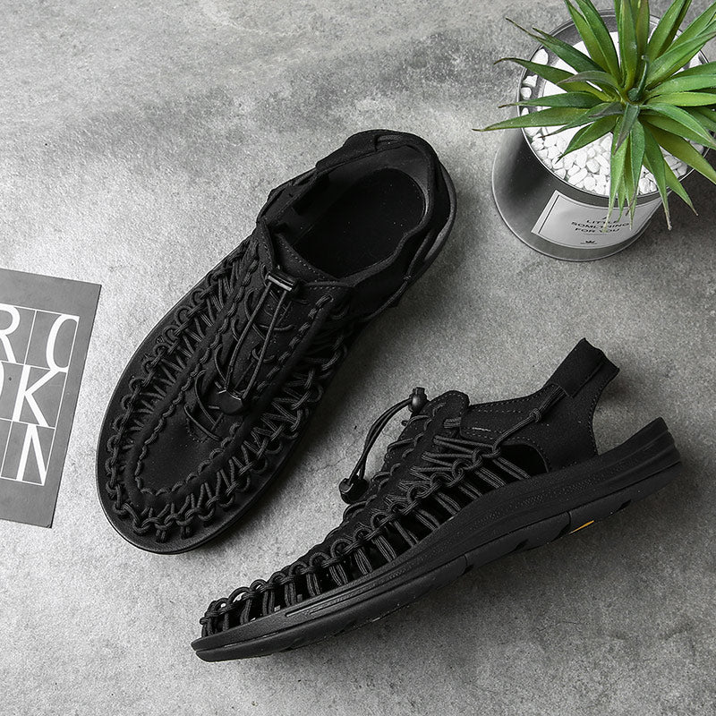 Men's Summer Woven Lace-up Sandals