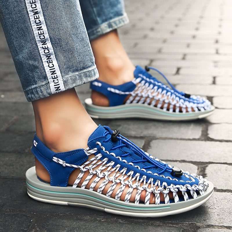Men's Summer Woven Lace-up Sandals