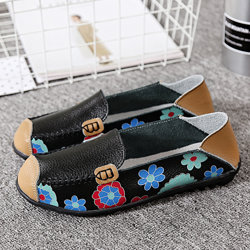 Women's Floral Loafers Moccasins Flats