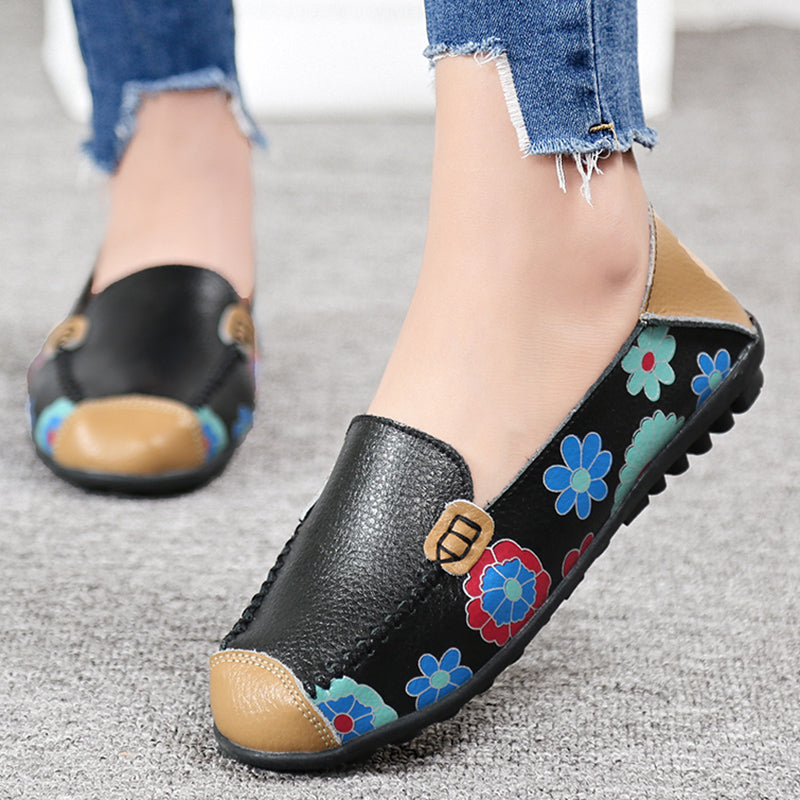 Women's Floral Loafers Moccasins Flats