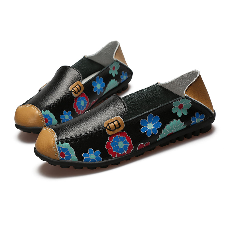 Women's Floral Loafers Moccasins Flats