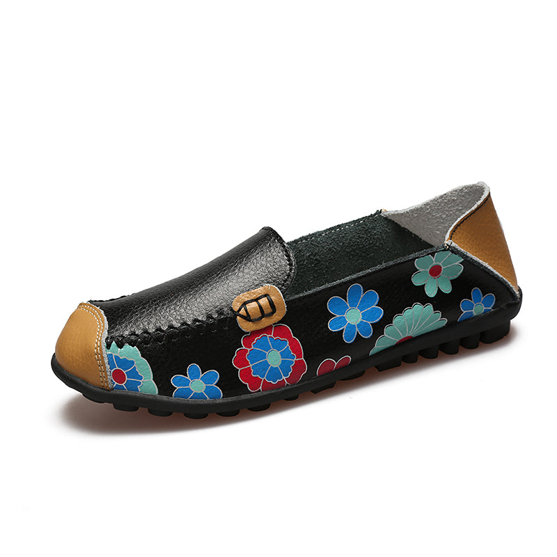 Women's Floral Loafers Moccasins Flats