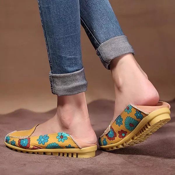Women's Floral Loafers Moccasins Flats