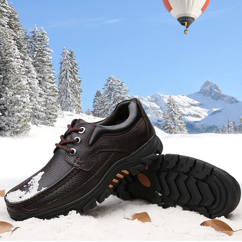 Men Cow Leather Comfy Soft Slip On Oxfords